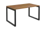 SEK-O - 14 stůl kancelářský, kovová podnož černá, deska 25 mm, široký 1400 mm, ořech světlý